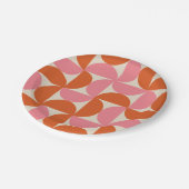 Moderne geometrische vormgeving van de midden-eeuw papieren bordje (Gekanteld)