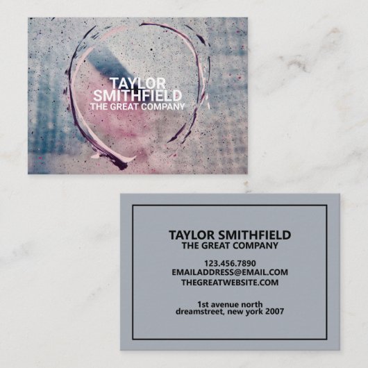 Moderne geometrische vormgeving van glas en verf visitekaartje (Voorkant / Achterkant)