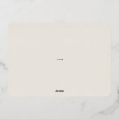 Moderne Geometrische Vrolijkheid Ovale Boog Navy G Folie Feestdagenkaart (Achterkant)