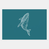 Moderne Geometrische Wal Vis Wrap Papier Inpakpapier Vel (Voorkant)