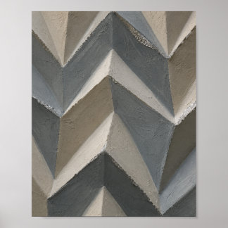 Moderne geometrische wandkunst | Neutraal grijs be Poster
