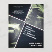 Moderne geometrische wasmachine en details flyer (Achterkant)