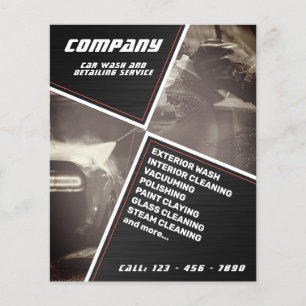 Moderne geometrische wasmachine voor auto's en det flyer