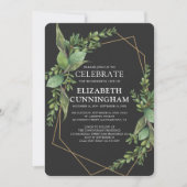 Moderne Geometrische Waterverf Foliage Memorial Kaart (Voorkant)