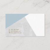 Moderne geometrische Waterverf grijs Visitekaartje (Achterkant)