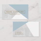 Moderne geometrische Waterverf grijs Visitekaartje (Voorkant / Achterkant)