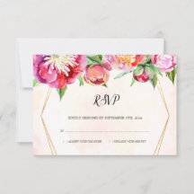 Moderne Geometrische Waterverf Koraal Pioen Bruilo