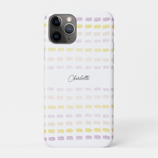 Moderne Geometrische Waterverf Monogrammen Case-Mate iPhone Case (Achterkant)