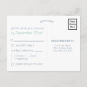 Moderne geometrische Waterverf | RSVP van maankeuz Uitnodiging Briefkaart (Achterkant)