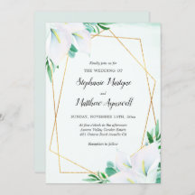 Moderne geometrische witte Calla Lily Bloemenbruil