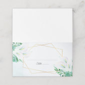 Moderne geometrische witte Calla Lily Bloemenbruil Plaatskaartje (Buitenkant ongevouwen)