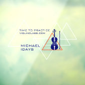 Moderne geometrische witte en marineblauwe muziekv raamsticker (Vel 3)