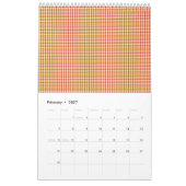 Moderne geometrische zakelijke patroon kalender (Feb 2027)