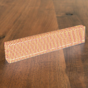 Moderne geometrische zakelijke patroon naambordje