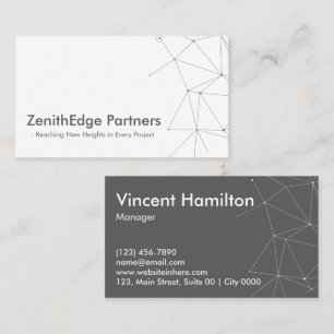 Moderne Geometrische ZenithEdge Partners Strak Min Visitekaartje