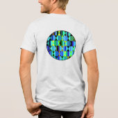 Moderne geometrische zeshoeken en driehoeken Tri-Blend shirt (Achterkant)