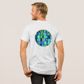 Moderne geometrische zeshoeken en driehoeken Tri-Blend shirt (Voorkant)