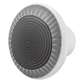 Moderne Geometrische Zonnebarst - Donkere Hematite Keramische Knop (Rechts)