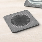 Moderne Geometrische Zonnebarst - Donkere Hematite Onderzetter (Linkerzijde)