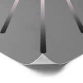 Moderne Geometrische Zonnebarst - Donkere Hematite Poster (Hoek)