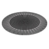 Moderne Geometrische Zonnebarst - Donkere Hematite Snijplank (Hoek)