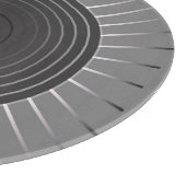 Moderne Geometrische Zonnebarst - Donkere Hematite Snijplank (Hoek)