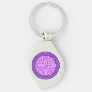 Moderne geometrische zonnestraal - Amethist Paars Sleutelhanger