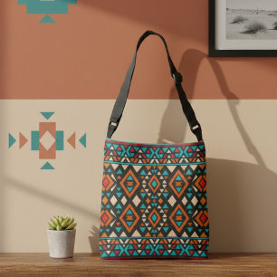 Moderne geometrische Zuidwest-stijl Crossbody Tas