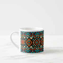 Moderne geometrische Zuidwest-stijl Espresso Kop