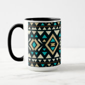 Moderne geometrische Zuidwest-stijl Mok (Links)