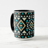 Moderne geometrische Zuidwest-stijl Mok (Voorkant links)
