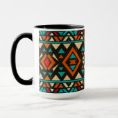 Moderne geometrische Zuidwest-stijl Mok (Links)