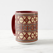 Moderne geometrische Zuidwest-stijl Mok (Voorkant links)