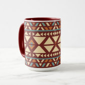 Moderne geometrische Zuidwest-stijl mok (Voorkant links)