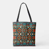 Moderne geometrische Zuidwest-stijl Tote Bag (Achterkant)