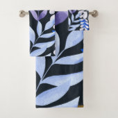 Moderne Geometrische Zwart & Wit Badhanddoek Set Bad Handdoek (Insitu)