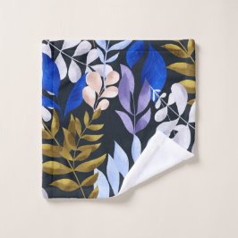 Moderne Geometrische Zwart & Wit Badhanddoek Set Bad Handdoek