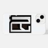 Moderne geometrische zwart-witte telefoonhoes Case-Mate iPhone case (Achterkant (horizontaal))