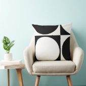 Moderne geometrische zwarte en witte cirkels en vi kussen (Stoel)