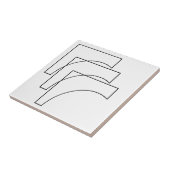 Moderne geometrische zwarte en witte patronen tegeltje (Zijkant)