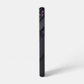 Moderne geometrische zwarte glitter samsung galaxy hoesje (Linkerkant)