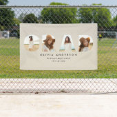 Moderne geometrische zwarte multi-foto afstuderen spandoek (Insitu)