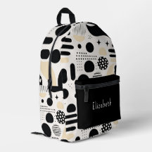 Moderne Geometrische Zwarte Witte Abstracte Gepers