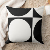 Moderne Geometrische Zwarte & Witte Cirkels & Vier Kussen (Deken)