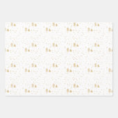 Moderne geometrische zwarte witte kerstboom inpakpapier vel (Voorkant 2)