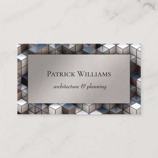 Moderne Geometry Architecture Visitekaartje (Voorkant)