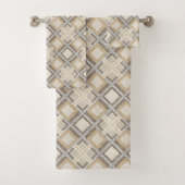 Moderne Geometry Handdoek Neutrale Pastel Accent (Insitu)