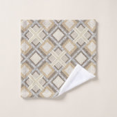 Moderne Geometry Handdoek Neutrale Pastel Accent (Wasdoekje)