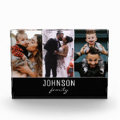 Moderne, geperonaliseerde verticale familiefoto fotoblokken (Voorkant)