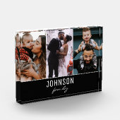 Moderne, geperonaliseerde verticale familiefoto fotoblokken (Links)